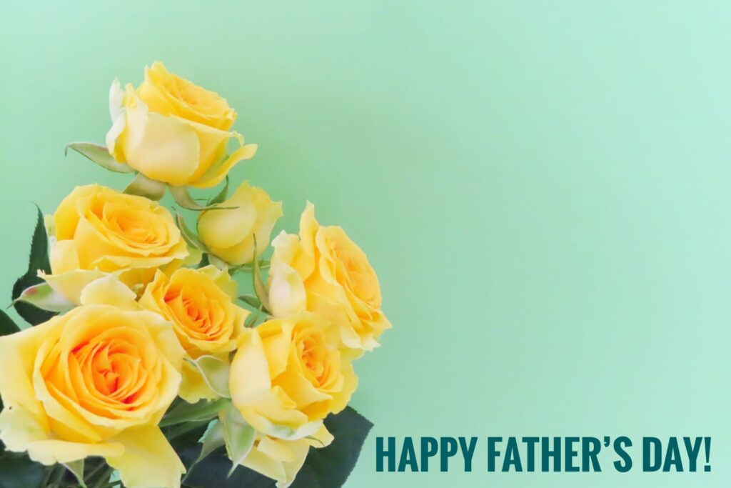 黄色いバラ 父の日メッセージカード