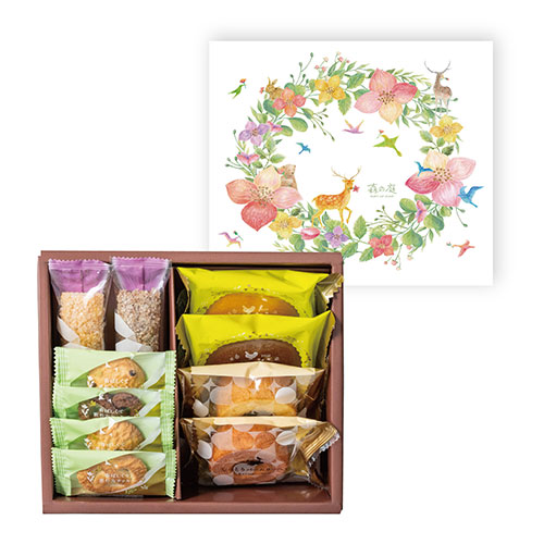 森の庭 焼き菓子アソート フラワーリース 10個入 MRM-02A